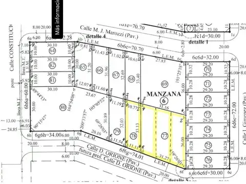 Lotes en barrio La Cañada - USD 43.000