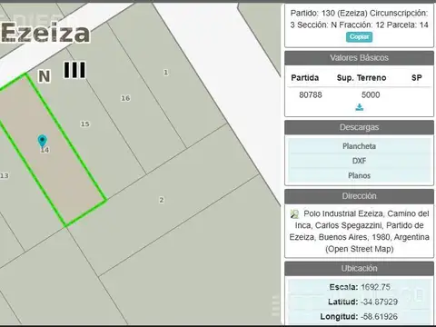 Terreno en Venta de 10000,0 m2