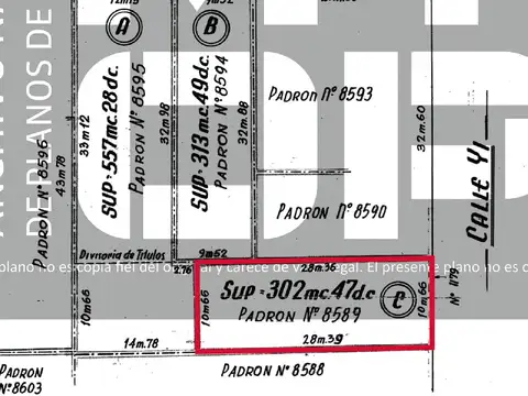 Venta TERRENO  302m2 CENTRO LEY VIS 19m altura