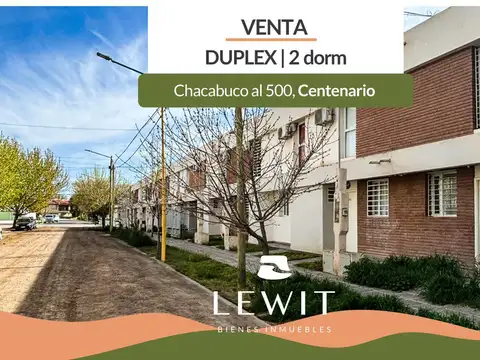 Venta Duplex | 2 dormitorios | cochera | parrilla | Centenario