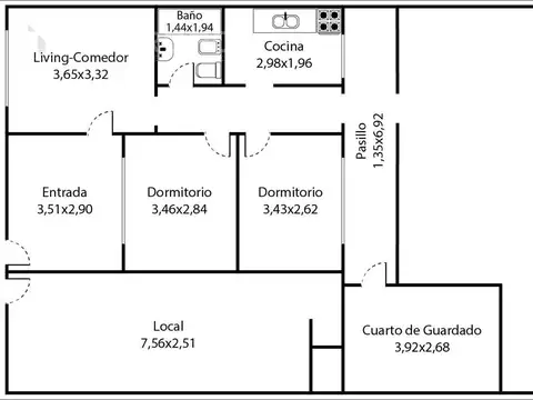 Casa en Venta de 2 dormitorios