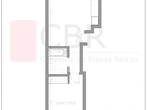 Departamento 2 ambientes con 1 baño