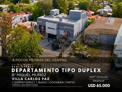 Venta Departamento Dúplex De 1 Dormitorio Patio Y Cochera En Barrio Miguel Muñoz Villa Carlos Paz