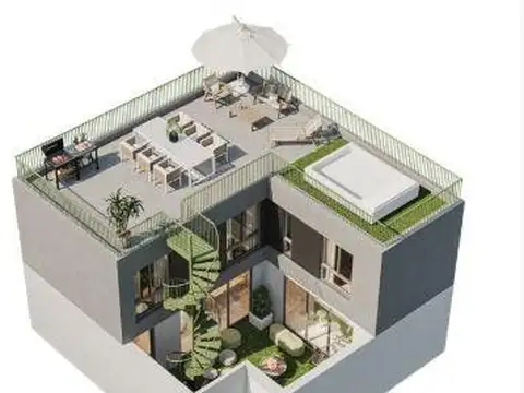 Depto Tipo Casa 5 ambientes con 2 baños
