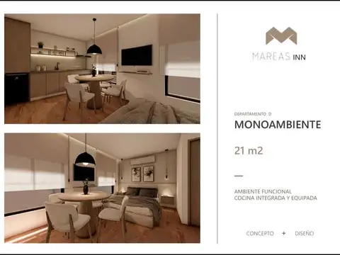 Departamento Monoambiente con 1 baño