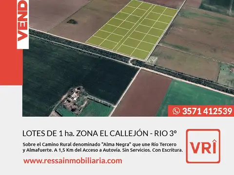 Terreno en Venta en Rio Tercero, USD 25.000