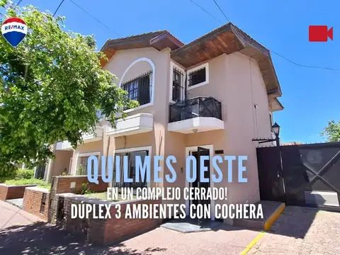 VENTA DUPLEX 3 AMB COMPLEJO CERRADO CON COCHERA