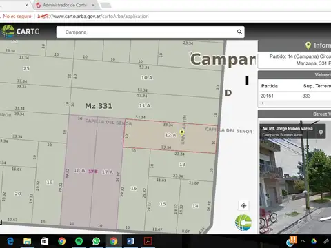 Terreno en Venta en Campana, $ 1.111