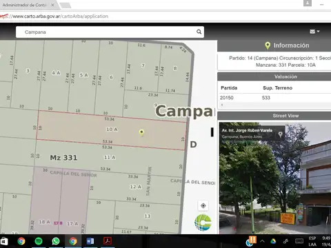 Lote en venta Av. Varela esquina Balbín