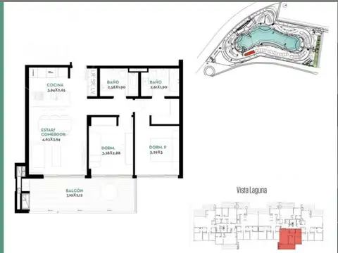 Departamento en Venta en Nordelta Remeros Beach, USD 335.000