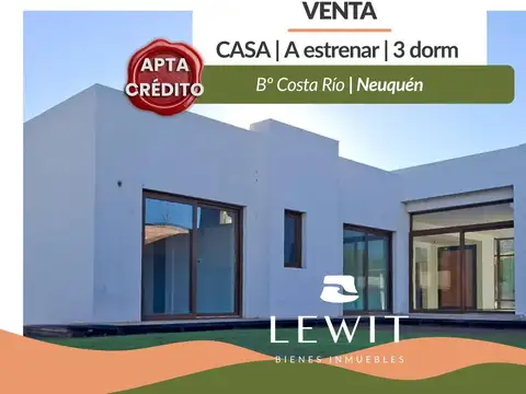 Venta Casa a estrenar | 3 dormitorios | Bº Costa Río | Neuquén
