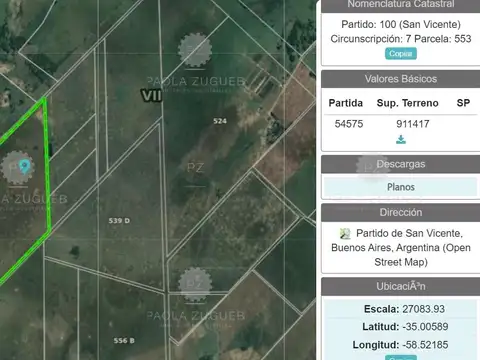 Terreno Campo  en Venta en San Vicente, G.B.A. Zona Sur, Argentina