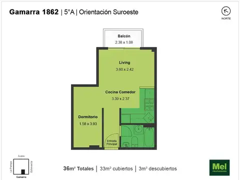 Gamarra 1800, Piso 5