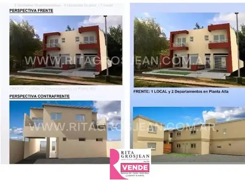 Depto Tipo Casa 3 ambientes con 2 baños