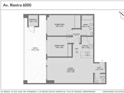 Departamento en Venta de 2 dormitorios