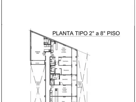 Departamento Monoambiente con 1 baño