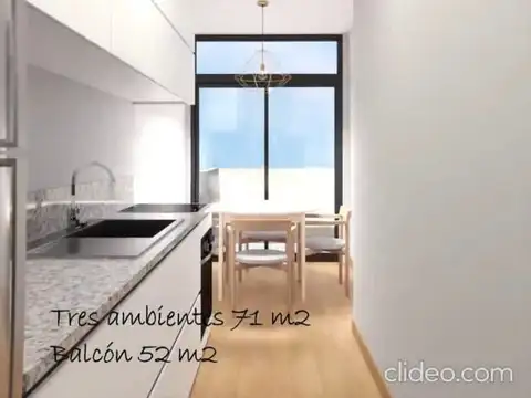 Departamento 2 ambientes con 1 baño