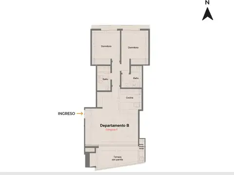 Departamento en Venta de 2 dormitorios