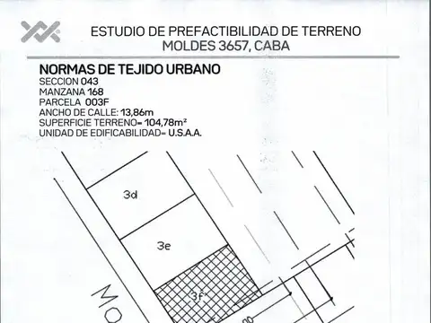 Terreno en Venta 12  mts Fondo
