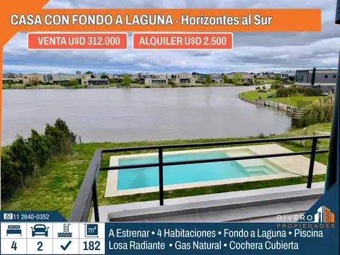 Alquiler Casa a Laguna 4 Habitaciones Horizontes al Sur