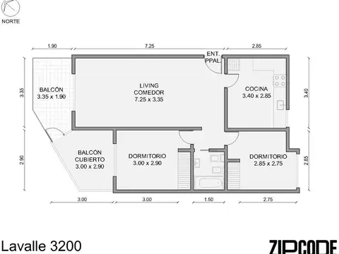 Departamento en Venta de 3 ambientes