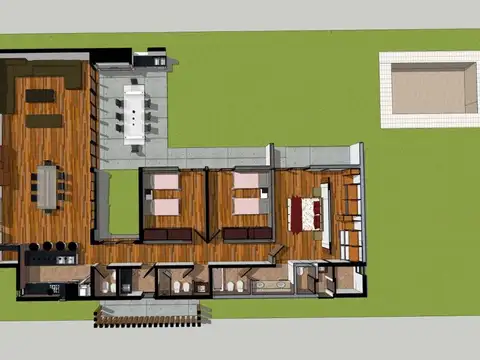 Casa 4 ambientes con 2 baños