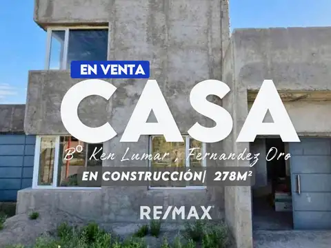 VENTA CASA EN CONSTRUCCIÓN, FERNANDEZ ORO