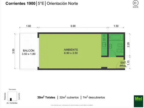 Corrientes 1900, Piso 5