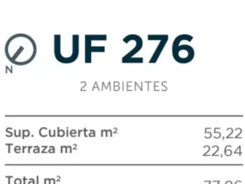 Departamento en Venta de 1 dormitorio