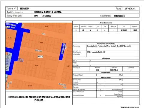 VENTA LOTE P/ CONSTRUCTORA B.ª LUIS AGOTE ROSARIO