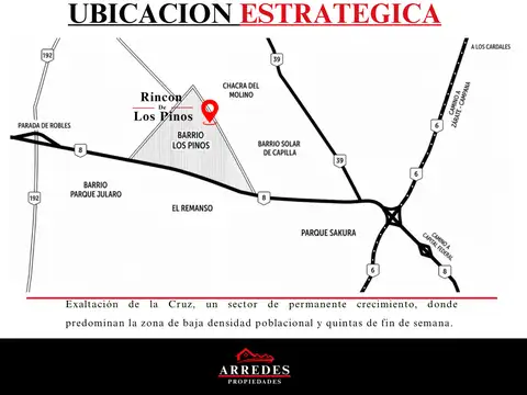 Pre- Venta • Lotes de 4382m2 • Financiación • Los Pinos • Exaltación de la Cruz 100