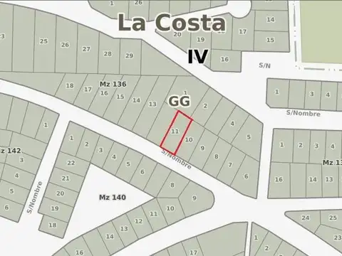 Terreno en Venta 15  mts Frente