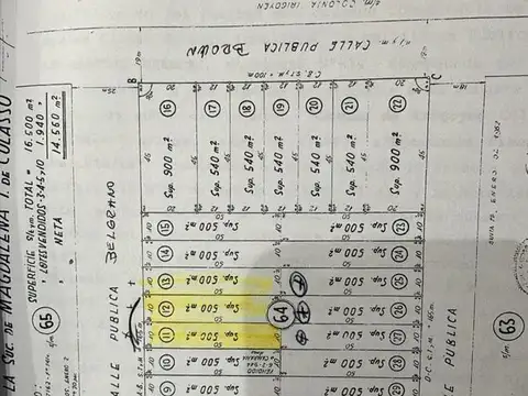 Terreno en Venta de 500,0 m2