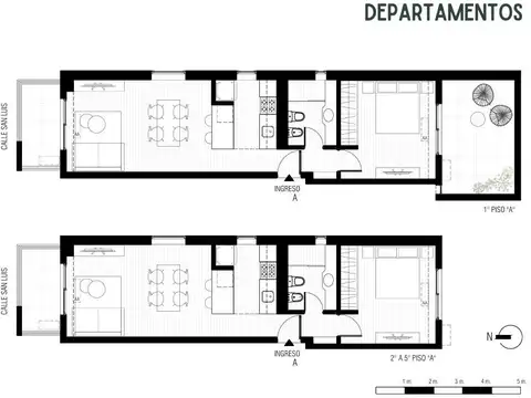 Departamento Monoambiente con 1 baño