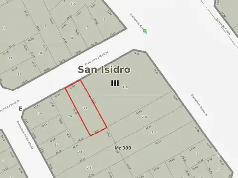 Terreno 312 mts2, c/ 10 mts de frente en Venta - Ubicado en la mejor zona de Martinez