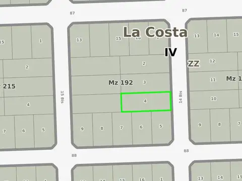 Terreno en Venta 15  mts Frente