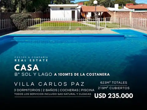Exclusiva Casa En Venta 3 Dormitorios Con Pileta en Barrio Sol Y Lago - Villa Carlos Paz