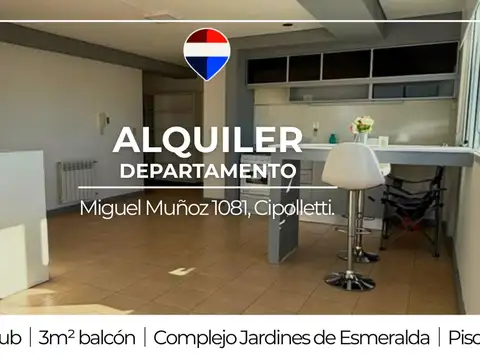 ALQUILER MONOAMBIENTE CON COCHERA CIPOLLETTI