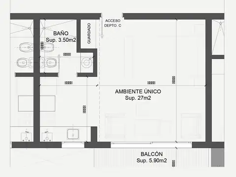 Departamento en Venta Apto profesional