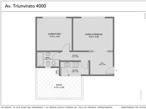 Departamento en Venta de 2 ambientes