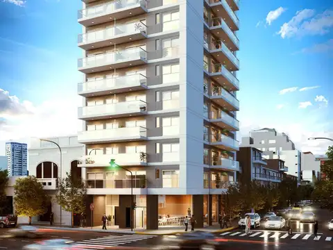 2 ambientes luminoso en piso alto en Boedo - En construcción