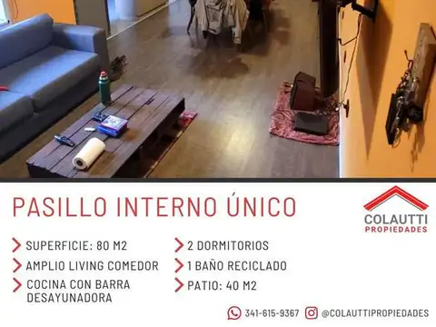 Pasillo Rosario. Zona Sur. Biedma 1200. Casa UNICA. Nueva