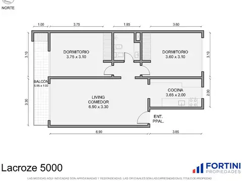 Departamento en Venta de 3 ambientes