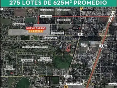 Terreno en Venta en Pilar, USD 80.000