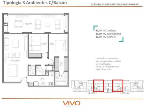 Departamento en Venta con 1 cocheras