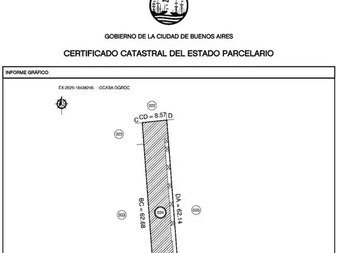Terreno en Venta 62  mts Frente