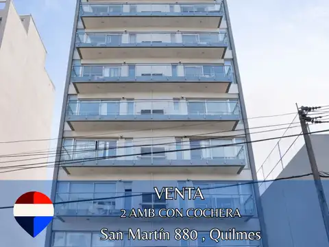 VENTA DPTO 2 AMB CON COCHERA QUILMES CENTRO