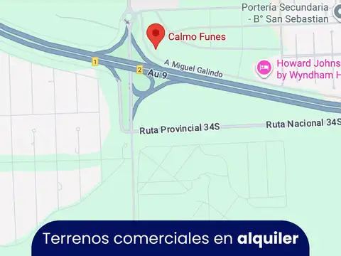Terreno en Alquiler 15  mts Frente