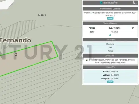 Terreno en Venta en San Fernando Oeste, USD 49.900