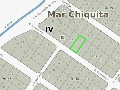 Echeverria e/ Sta Maria de Oro y Andrade